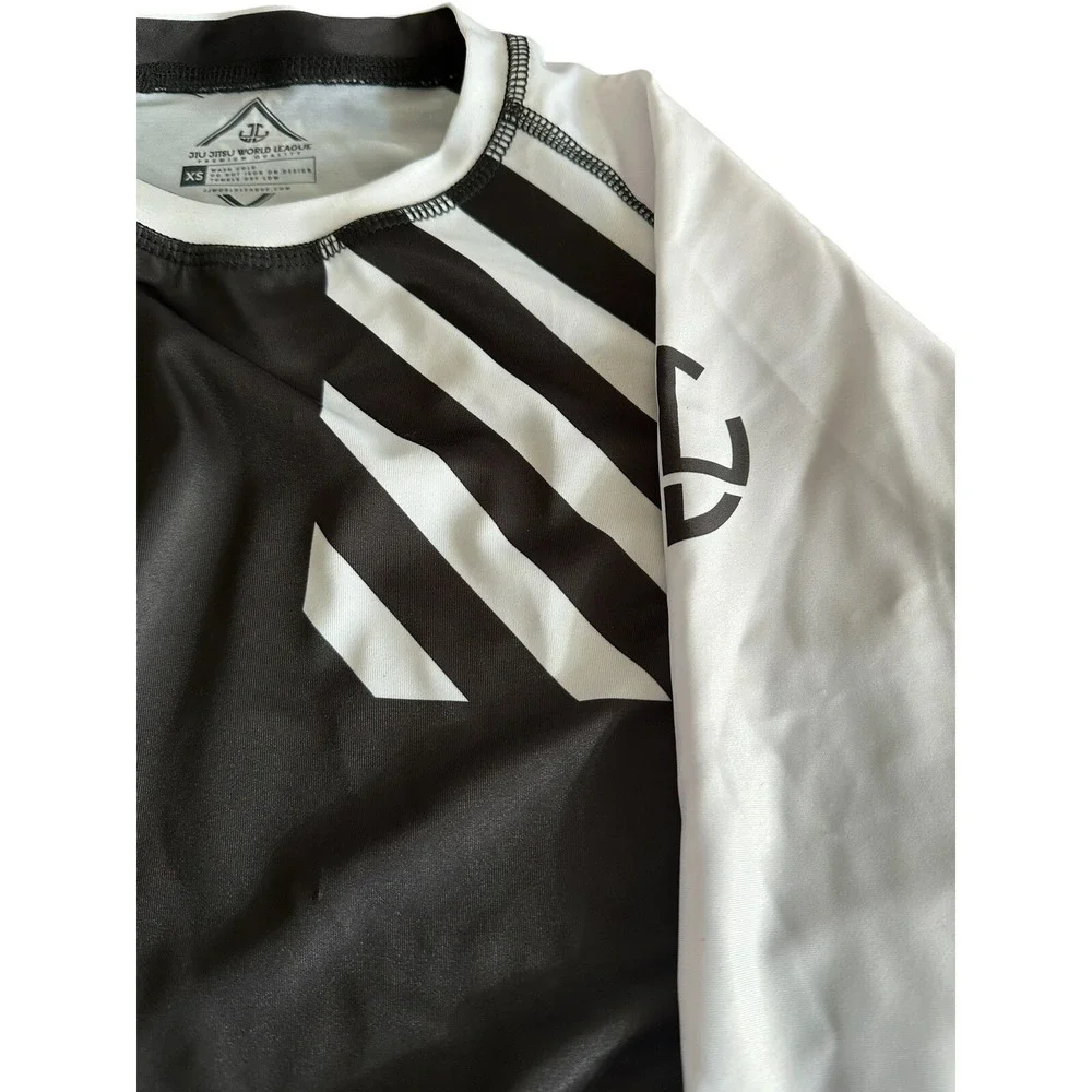 Adult Jiu Jitsu World League Rashguard Extra Small Brand New Black And White BJJ